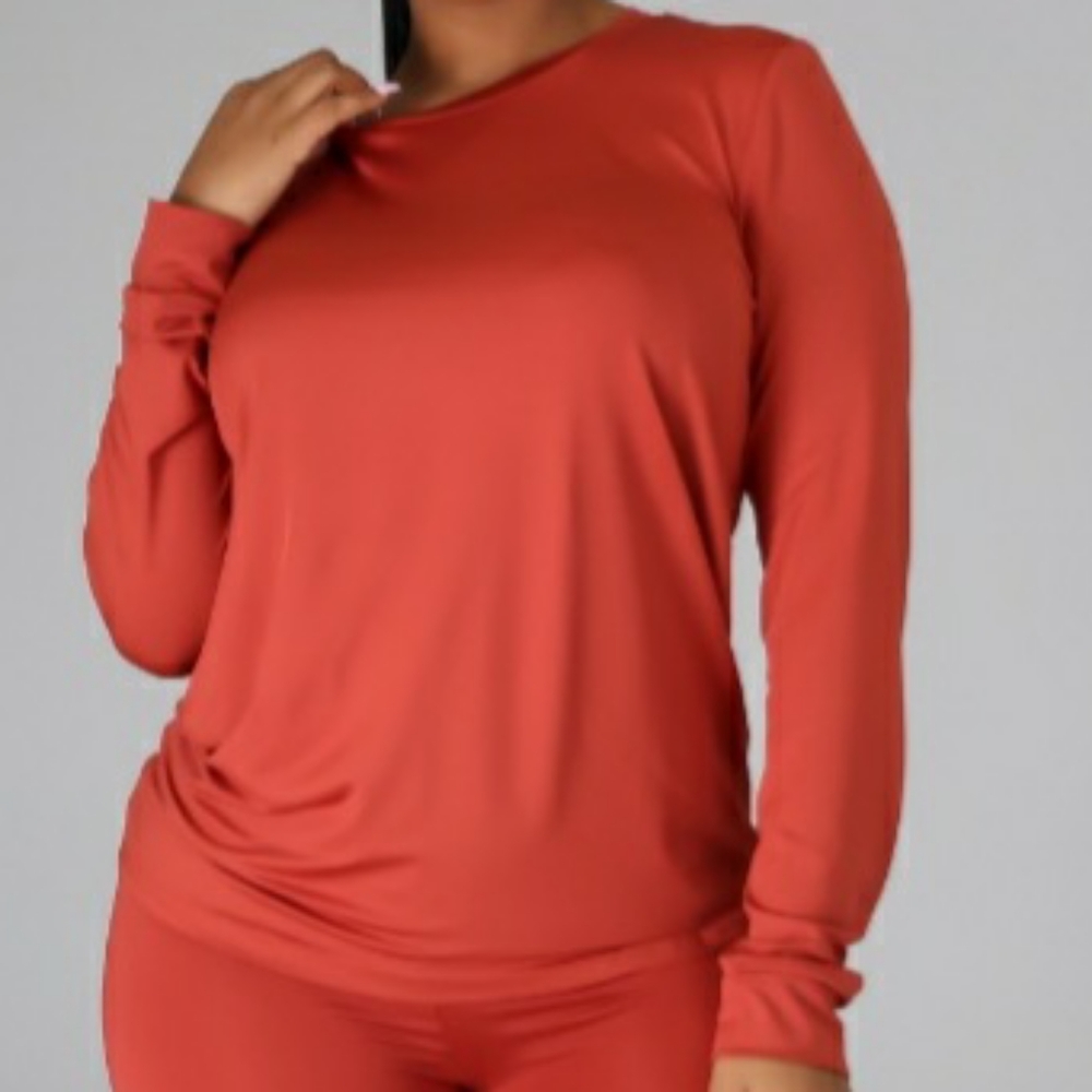 Two Piece Rust Legging Set - Picture 3 of 4